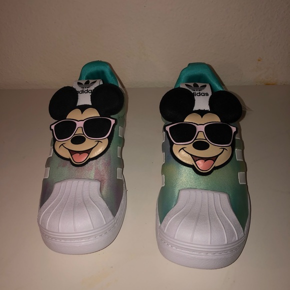 adidas Other - Adidas Superstar Disney Mickey Mouse GY9149 Kids SlipOn Shoes Sneakers Size 2.5K